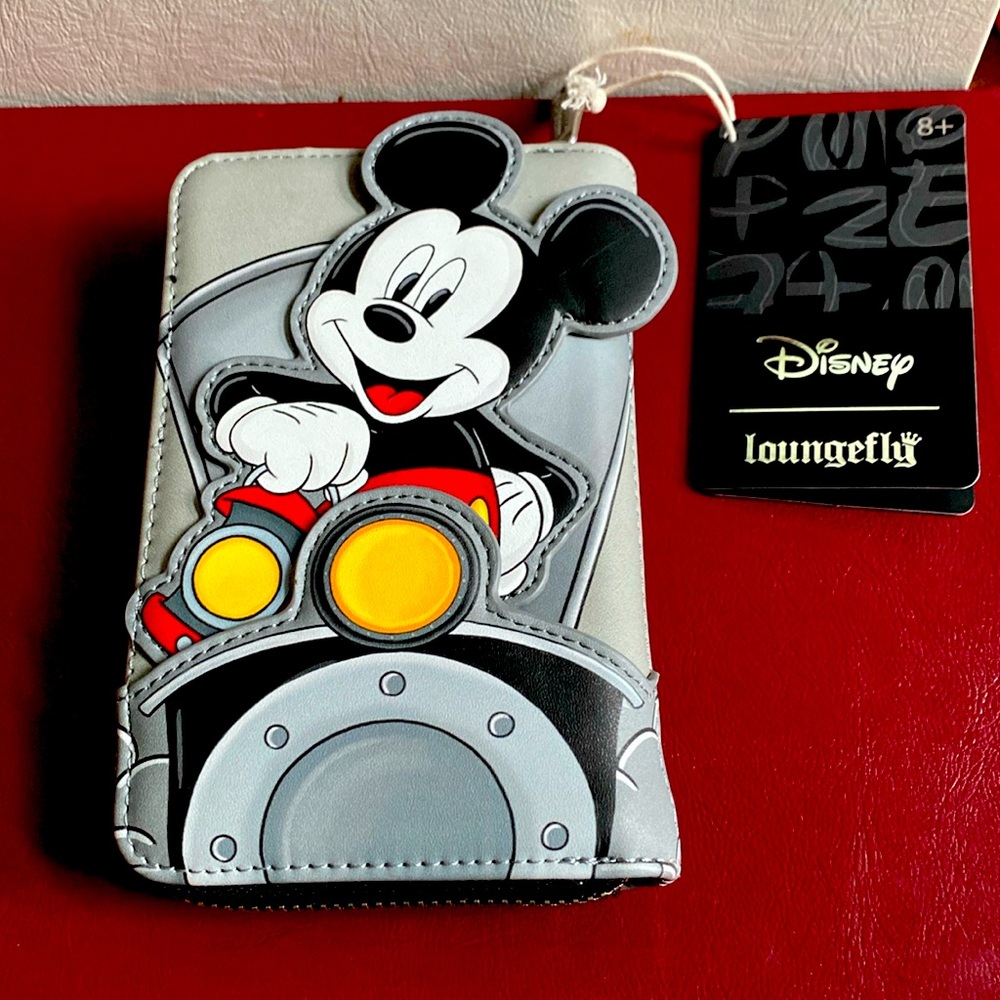 Disney loungefly train conductor Mickey wallet